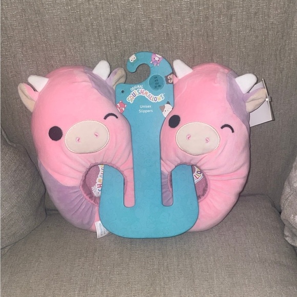 Squishmallows Patty the Cow Slippers UK 4/5 HTF RARE